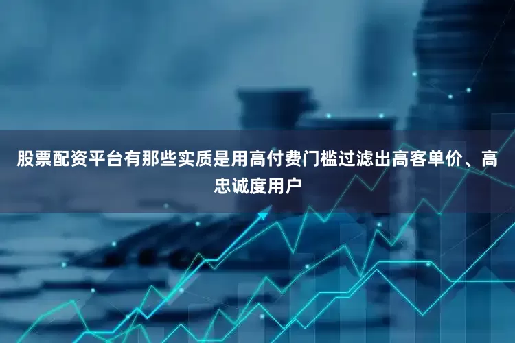 股票配资平台有那些实质是用高付费门槛过滤出高客单价、高忠诚度用户